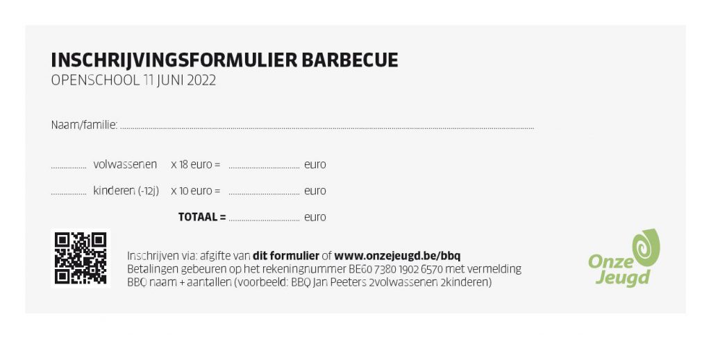 Inschrijving barbecue